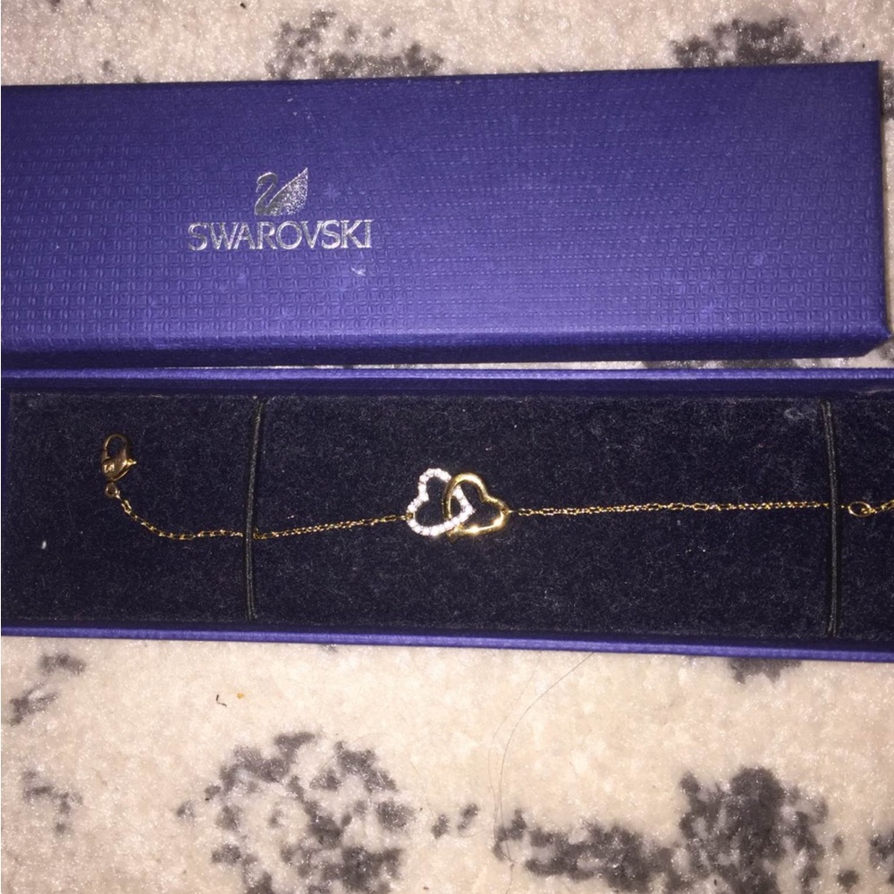 Authentic Swarovski Gold diamond dainty bracelet